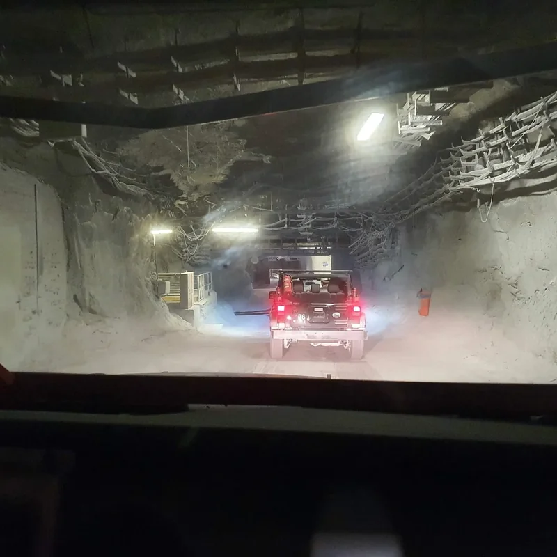 salzbergwerk unter tage